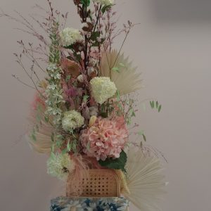 Pochette matelassée marguerites